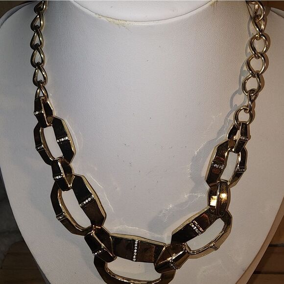 J Lo Elegant Gold and Silver Chain Necklace 17" + 3" Extender - Picture 2 of 10